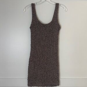 Forever 21 Textured Brown Mini Dress size small in great condition
